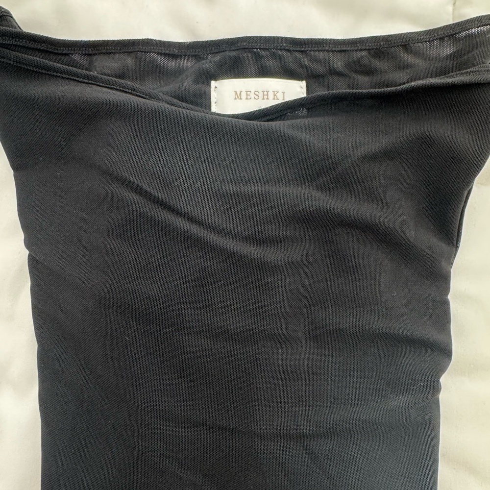 *NEVER WORN Meshki | Boat Neck Mesh Top - Picture 5 of 6